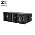 ZSOUND dual 12inch 3 way passive speaker box with wheel for outdoor performance engineering